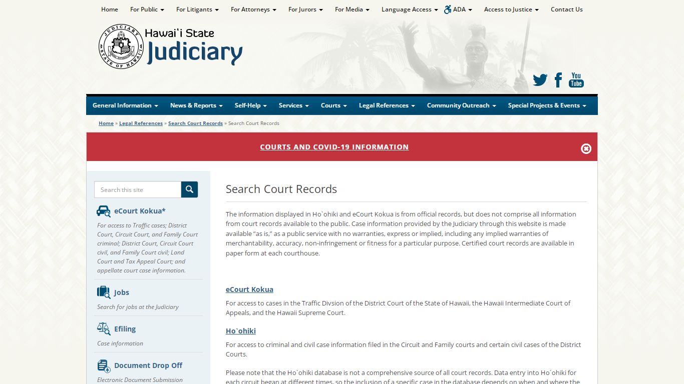 Judiciary | Search Court Records - Hawaii State Judiciary